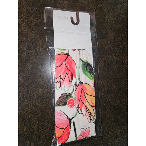 #861 Original Baby Bling Fab-Bow-Lous baby headbands in floral pattern NEW - Picture 2 of 2